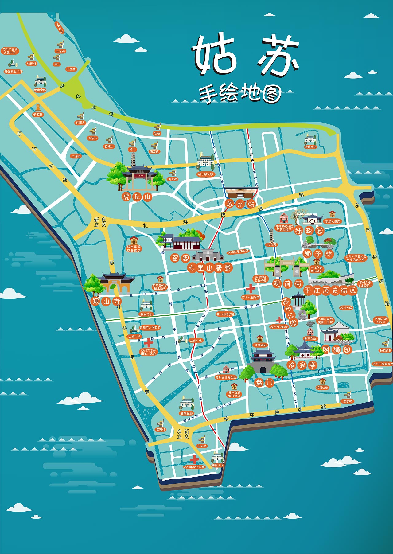 加茂镇手绘地图景区的文化宝藏