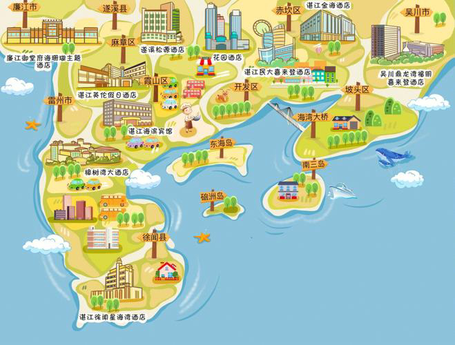 加茂镇手绘地图旅游的艺术指南